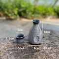 Miniatyrbillede 3 af 5: 1 sæt udsøgte japanske keramiske sake kopper sake pot retro sake sæt japansk retro enkel cera