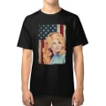 Miniatyrbilde 1 av 5: Klassisk amerikansk flagg Dolly Parton T-skjorte XXL