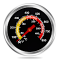 Miniatyrbild 1 av 5: Grilltermometer Röktermometer Kolgrill Gropptermometer Värmeindikator