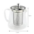 Miniatyrbillede 4 af 5: 5 Store Tekande i Klar Borosilikatglas med 304 Rustfrit Stål Infusionsfiltre til Opvarmning af Kaffe