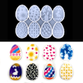 Miniatyrbillede 2 af 5: Påske nøglering silikone form DIY påskeæg kanin nøglevedhæng dekoration krystal epoxy harpiks form