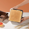 Miniatyrbillede 5 af 5: Guld firkantet kageform tykkere non-stick antik bageform firkantet dyb bageform grill br