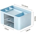 Miniatyrbillede 2 af 5: Multifunktionel penneholder kontor skrivebords opbevaringsboks kapacitet studerende kontorartikler afslutningsboks des
