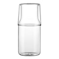 Miniatyrbillede 1 af 5: 500ml Vandglasflaskesæt til Sengen med Kopglas til Soveværelsets Natbord, Glas Mundskylleflaske