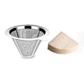 Miniatyrbillede 1 af 5: Genanvendelig 304 Rustfrit Stål Kaffe Filterholder Hæld Kaffe Drypper Kaffe Te Filter Kurv