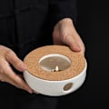 Miniatyrbillede 4 af 5: Bærbar Keramik Tekande Stativ Base Tekande Varmer Isoleret Base