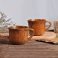 Pikkukuva 2 / 2: 2 kpl Pyöreät Keittiövälineet: 1 kpl 175 ml Kuppi Luonnollinen Massiivipuu Retro Teekuppi Kahvikuppi ja 1 kpl Ta