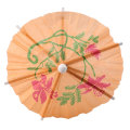 Miniatyrbild 5 av 5: 288 färgglada blommiga pappersparasoller små paraplyer logotyp fruktlogotyp cocktaillogotyp bartillbehör fruktfat dri