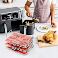 Miniatyrbillede 5 af 5: Airfryer-rist, 304 rustfrit stål multilags dehydreringsrist toastrist airfryer tilbehør