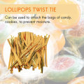 Miniatyrbillede 4 af 5: Emballage med 100 Gyldne Trådlukninger Twist Tie Poser Slik Cookies Lollipops