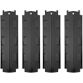 Miniatyrbild 2 av 5: Universal Ersättningsgrillvärmeplattor för grill - Porslinsstål BBQ Värmeplatta Skydd Värmeplatta Smakförstärkare Brännare Skydd Flammsläckare för Gasgrill 4Pcs
