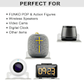 Miniatyrbild 2 av 5: 4-pack väggmonterade hyllor för högtalare, Bluetooth-högtalare i akryl, väggmonterad hylldisplay, webbkamera, Cel