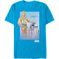 Miniatyrbillede 1 af 5: C-3PO og R2-D2 Star Wars T-shirt M