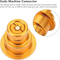 Miniatyrbillede 4 af 5: Holdbar Soda Stream Adapter i Aluminiumlegering til Sodavandsapparat CO2-Dosen Direkte Adapter Slange (Guld)