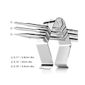 Miniatyrbillede 5 af 5: 50 stk. grilltermometer i rustfrit stål temperaturprobe universal fast beslag enkelt hul