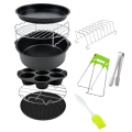 Miniatyrbild 1 av 5: 10-pack Luftfritöstillbehör 7 tum, för luftfritös 3,2-5,8Qt, Bakkorg, Pizzabricka, Kök
