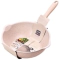 Miniatyrbild 1 av 5: Tjockbottnad stenbelagd stekpanna multifunktionell non-stick panna djup köttgryta stor öppning stekpanna 20