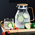 Miniatyrbillede 3 af 4: Glaskande 2000ml Termokande og Glas Sæt Kvadratisk Kedel Kogende f