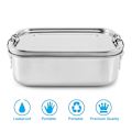 Miniatyrbilde 5 av 5: Matboks i rustfritt stål med låsebeslag og lekkasikkert design, 800 ml Bento Box Lunch