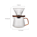 Miniatyrbild 5 av 5: Hällkaffe Droppfilter Kaffe Kanne Set Kaffeserver Kaffemaskin Kopp V02 Glas Kaffefunnel Coff