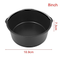 Pikkukuva 2 / 5: Ilmakypsennin Tarttumaton Kakkuvuoka Uuni 6/7/8 tuumaa Kotikeittiö Keittovälineet Balck(8in) 20cm