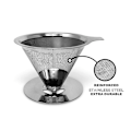 Miniatyrbillede 3 af 5: Genanvendelig 304 Rustfrit Stål Kaffe Filterholder Hæld Over Kaffe Drypper Mesh Kaffe Te Filter