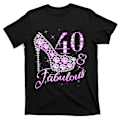 Pikkukuva 1 / 5: Fabulous & 40 Kimalteleva Korkokenkä 40. Syntymäpäivä T-paita XL