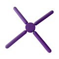 Miniatyrbilde 5 av 5: Foldbar Silikon Trivet, Ikke-Foldbar Design Utvidbar Silikon Gryteklut, Mørk Lilla