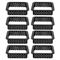 Miniatyrbillede 1 af 5: 10 stk. Firkantede Tærteforme Varmebestandige Perforerede Kagemousseforme Non-Stick Bageform Mini Tærter