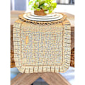 Miniatyrbild 4 av 5: Rustik lantlig Burlap-set. jute. (1 brädspel + 4 platsmattor)