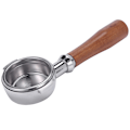 Miniatyrbilde 2 av 5: 2X 58mm Kaffemaskin i rustfritt stål e61 Baseløs filterholder Kaffebottomfri håndtak Kaffe