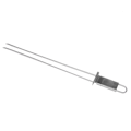 Miniatyrbillede 3 af 5: Kebabs - 32,5 cm lange to-tandede kebabspyd med pusher i rustfrit stål