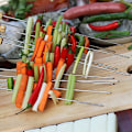 Miniatyrbillede 5 af 5: Grillspyd med træhåndtag i rustfrit stål