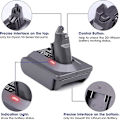 Miniatyrbillede 3 af 5: V6 Batteriadapter Dw20v6 Til 20v Lithium Batteri Konvertering Til V6 Batteri Sv03 Sv04 Sv09 DC62 DC5