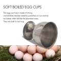 Miniatyrbilde 4 av 4: Eggkopp, Eggbrett i Rustfritt Stål Kokt Eggkoppholder Stativ Oppvaskmaskinsikker (4-pakning)
