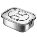 Miniatyrbild 1 av 5: Rostfritt Stål Lunchbox Metall Lunchbox Snack Matbehållare Utomhus Förvaringslåda Lunchbox