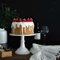 Miniatyrbillede 3 af 5: Metal Kage Stativ Rund Sockel Dessert Holder Cupcake Display Bageform Hvid Bryllup Par