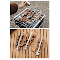 Miniatyrbillede 3 af 5: Genanvendelige Spidde med Fiskeknogleform til Grillning i Haven og Camping