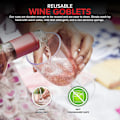 Miniatyrbild 3 av 5: Klar Plastvin Glas Återvinningsbara - Osplitterliga Vinglas - Engångs- & Återanvändbara Tekoppar