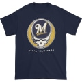 Miniatyrbilde 1 av 5: Grateful Dead Steal Your Base Lagfarge Milwaukee Brewers T-skjorte M