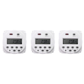 Miniatyrbillede 1 af 4: 3X ny LCD digital styringsstrømsforsyning programmerbar timer dc 12V 16A tidsrelækontakt