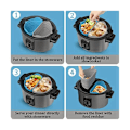 Miniatyrbillede 4 af 5: Langsom Kogegryde Opdelingsforing Passer til 6 Qt Crock Pot, Genanvendelig & Lækagesikker Silikon Opdelingsindsats, Opvaskemaskine