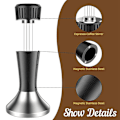 Miniatyrbillede 5 af 5: 53,3 mm kaffemålertamper med WDT-værktøj, niveaulering, håndtamper, passer til 54 mm portafiltre, 2 i 1 Espresso
