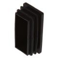 Miniatyrbilde 4 av 4: Plast Rektangulær Rør Innlegg End Drop Cap 25x 50mm 20stk Svart