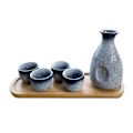 Miniatyrbillede 1 af 5: 1 sæt udsøgte japanske keramiske sake kopper sake pot retro sake sæt japansk retro enkel cera