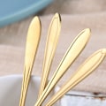 Miniatyrbillede 3 af 5: 12 stk Søde Blomster Te Skeer Dessert Kaffe Skeer Guld Kirsebærblomst Skeer