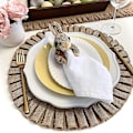 Miniatyrbild 5 av 5: Rustik lantlig Burlap-set. jute. (1 brädspel + 4 platsmattor)