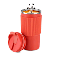 Miniatyrbild 1 av 5: Termosmugg, 500ml Kaffeemugg, Rostfritt Stål Resemugg, Dubbelväggig Isolerad, Bilkaffeemugg