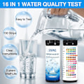 Miniatyrbild 3 av 5: 16 i 1 Dricksvatten Testkit 100st Vatten Testkit För Dricksvatten Brunn Kran Hem Vattenkvalitet Testremsor För Bly Ph Klor Hårdhet Brom 50pcs