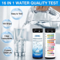 Miniatyrbillede 3 af 5: 16 i 1 Drikkervands Test Kit 100 stk Vandtest Kit Til Drikkervand Brønd Hane Hjem Vandkvalitet Teststrimler Til Bly Ph Klor Hårdhed Brom 100pcs